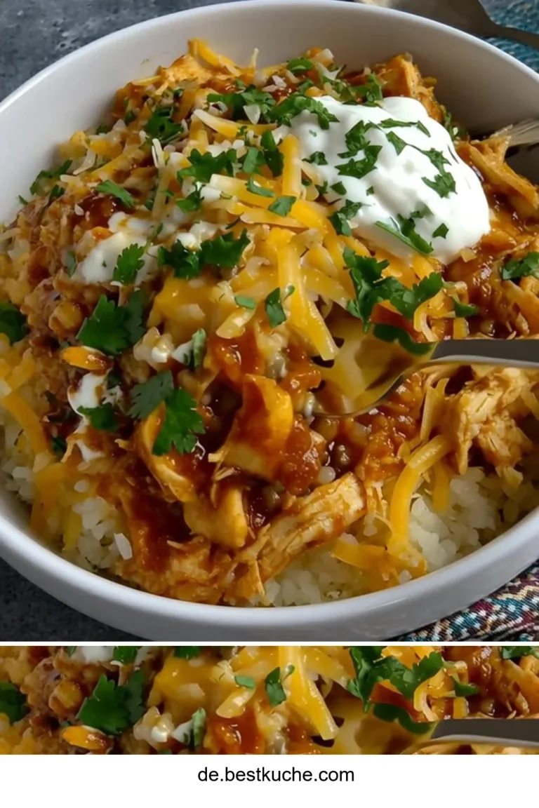 BBQ Ranch Hähnchen Schüssel – leckere Kombination aus gegrilltem Hähnchen und BBQ-Sauce