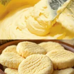 Leckere Butterplätzchen auf einem Holzbrett, perfekt für die Kaffeepause.