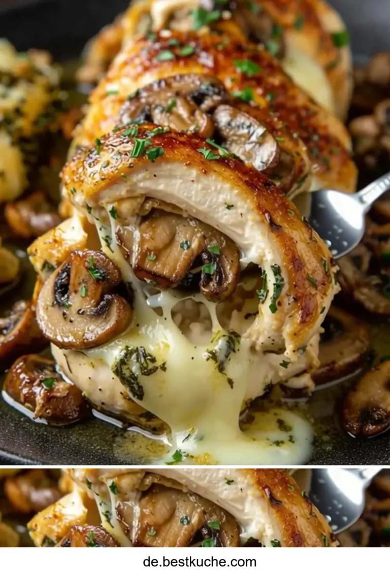Saftiges Huhn mit Knoblauchbutter, schnell zubereitet und knusprig gebraten.