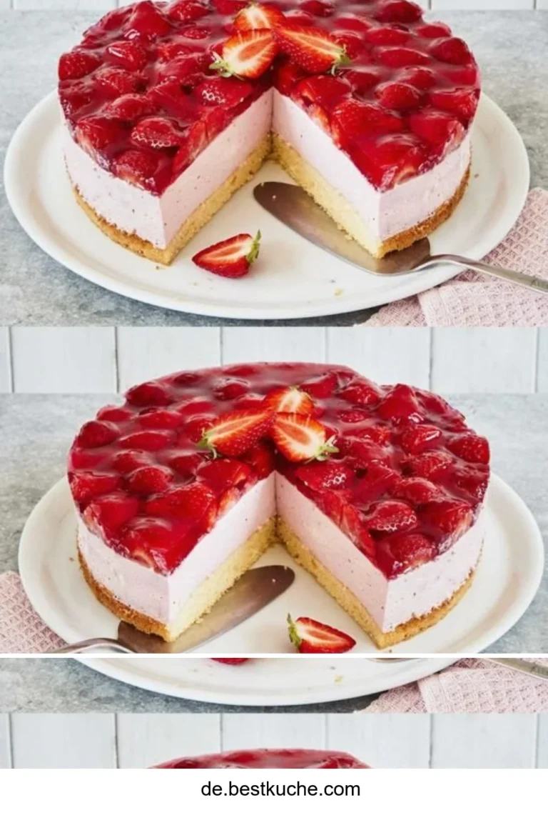 Erdbeerbombe - ein köstliches fruchtiges Dessert mit frischen Erdbeeren