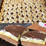 Fantastischer Bananenkuchen vom Blech, lecker und saftig gebacken