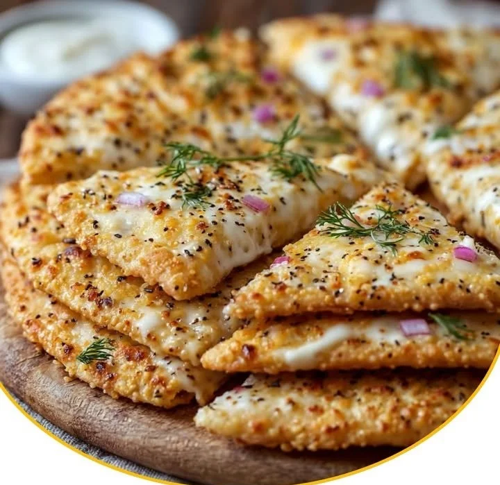 Fluffige Haferflocken-Joghurt-Fladen auf einem Teller, garniert mit frischen Früchten.