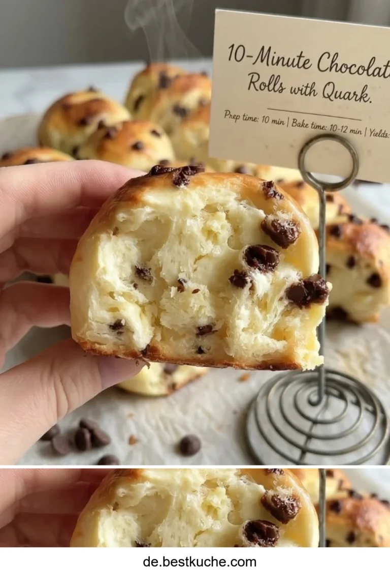 Fluffige Schoko-Quark-Brötchen frisch aus dem Ofen