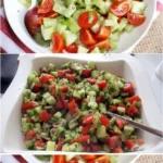 Frischer Tomaten-Gurken-Salat als gesunde Beilage
