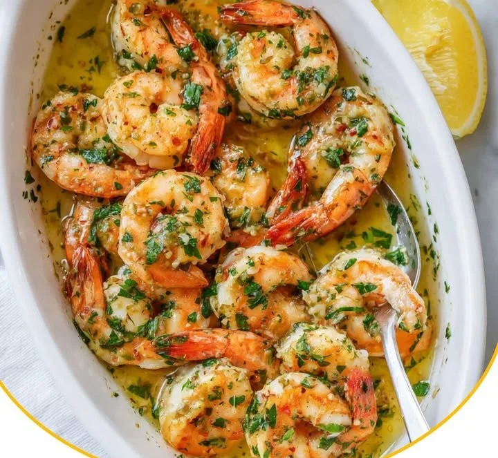 Leckeres Garnelen-Scampi-Gericht mit frischen Zutaten