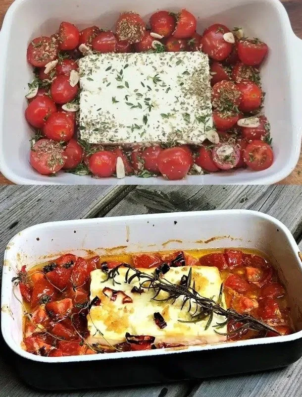 Gebackener Feta mit Tomaten aus dem Ofen