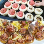 Gefüllte Champignons mit Kräutern und Käse für ein schmackhaftes Gericht