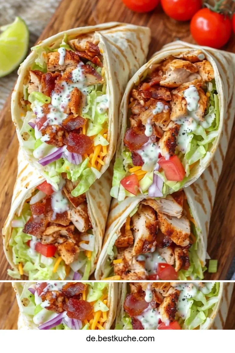 Gegrillter Chicken Chipotle Wrap mit frischen Zutaten und würziger Sauce