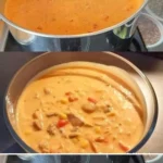 Schale mit leckerer Gyrossuppe, serviert mit frischem Brot und Kräutern.