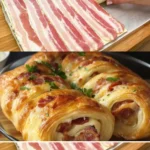 Leckere und knusprige Käse-Speck-Röllchen auf einem Teller
