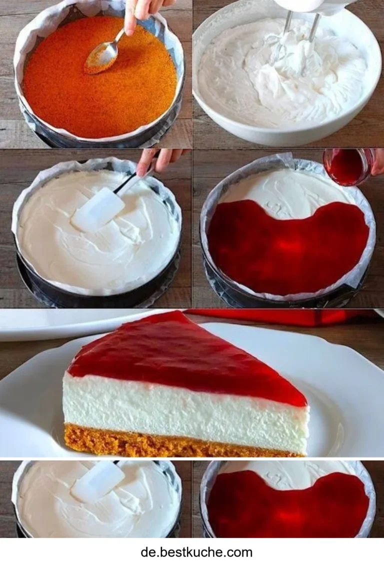 Ein köstlicher Käsekuchen mit frischer Fruchtdekoration auf einem Teller