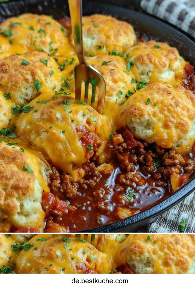 Klassischer Sloppy Joe Auflauf mit herzhaftem Fleisch und schmelzendem Käse