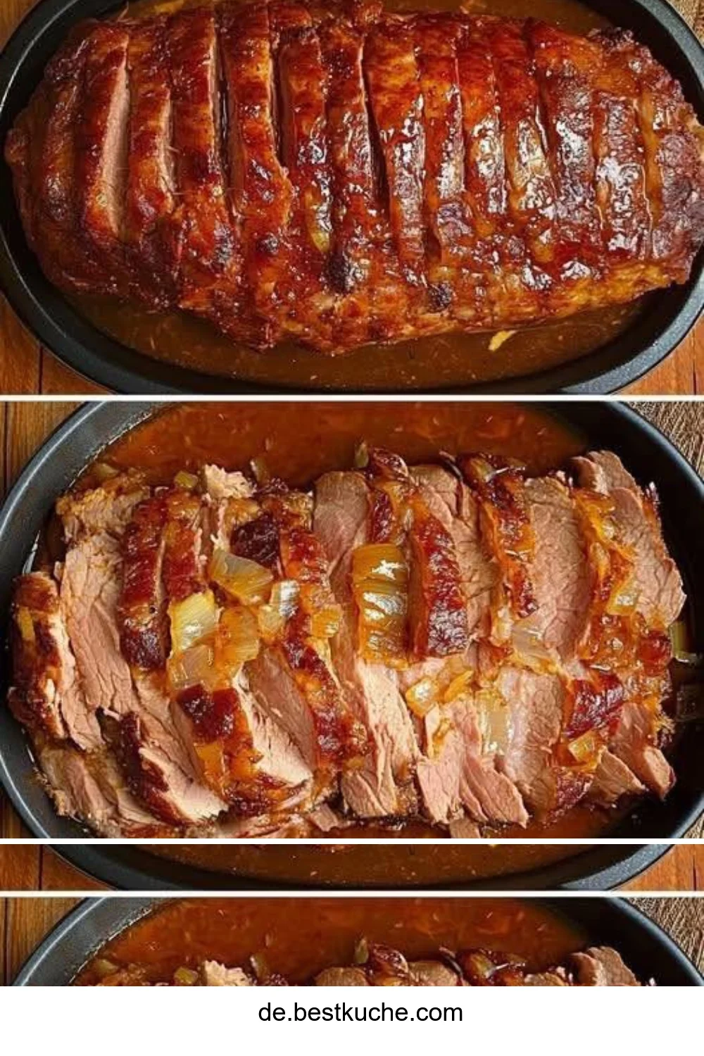 Leckerer Räuberbraten auf dem Tisch, der die Gäste begeistert.