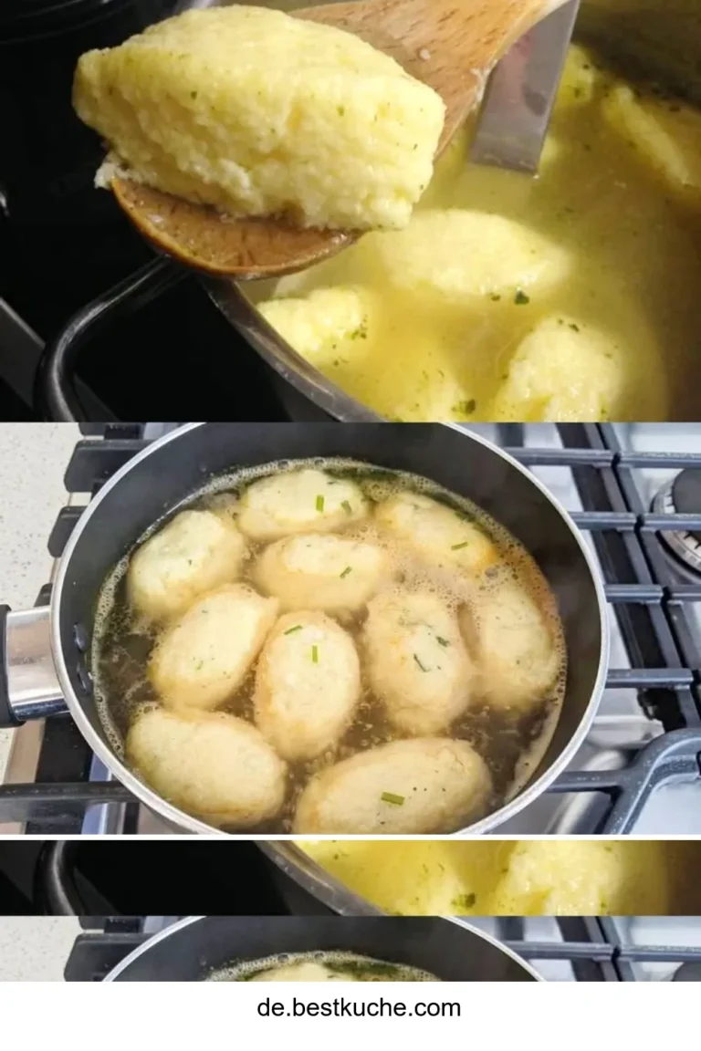 Omas Rezept für leckere Grießklößchen auf einem weißen Teller