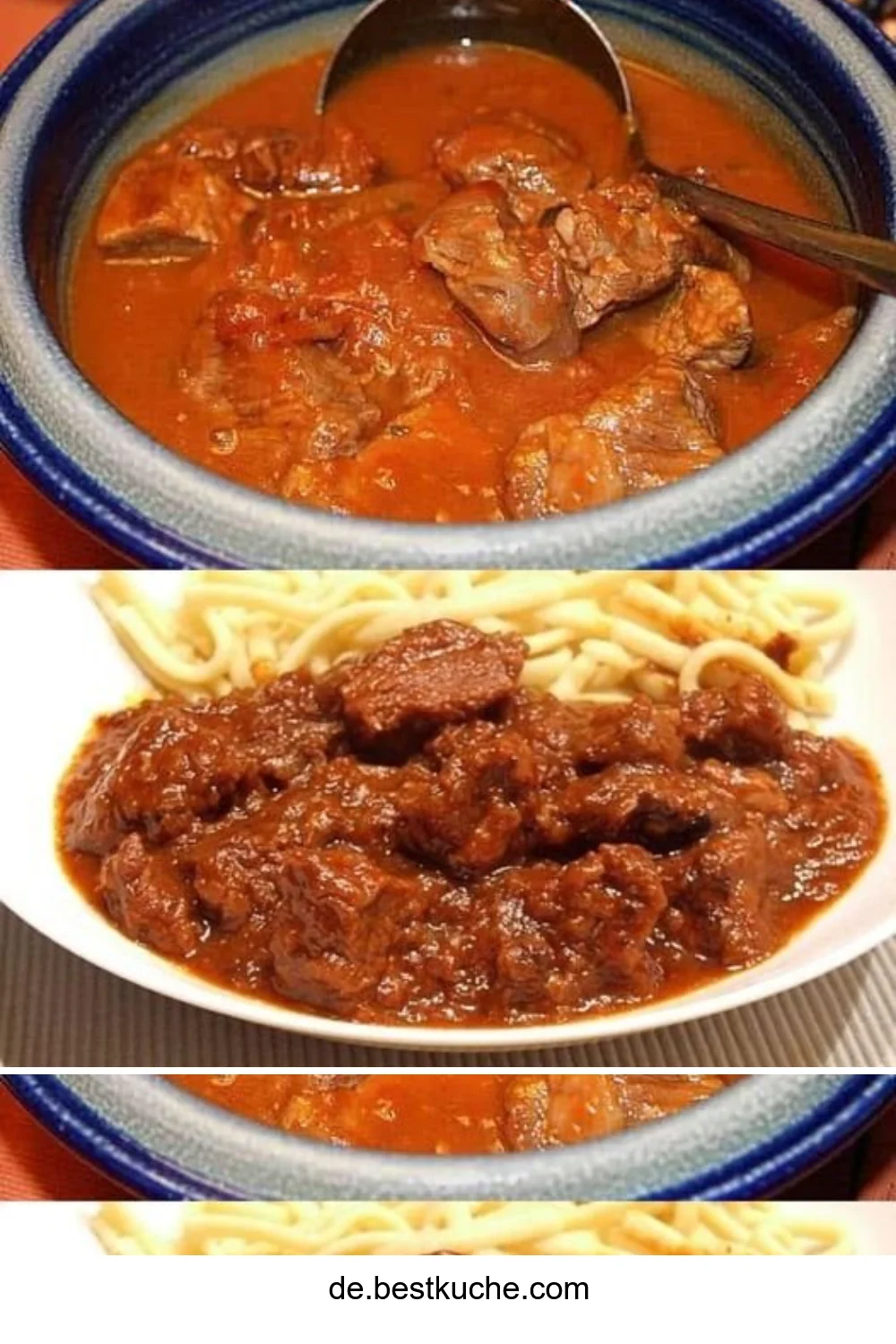 Traditionelles Omas Gulasch Rezept mit frischen Zutaten