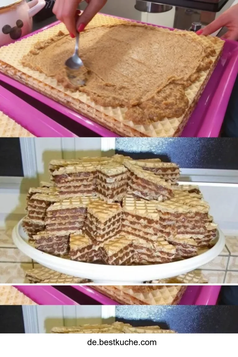 Omas Waffelkuchen ohne Backen, köstlicher und einfacher Dessert-Rezept