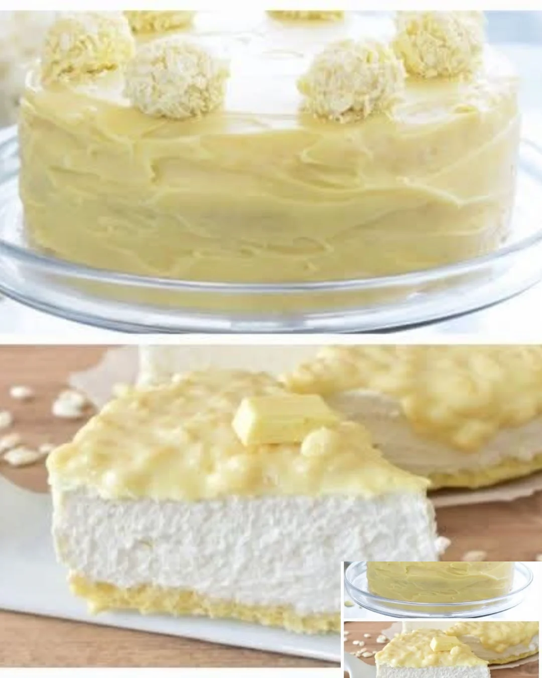 Quark Torte mit weißer Schokolade