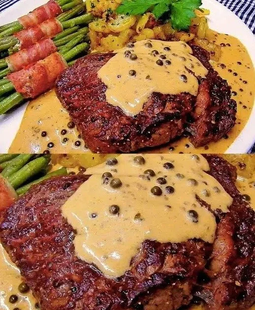 Rinderfilet mit grüner Pfeffersahnesoße