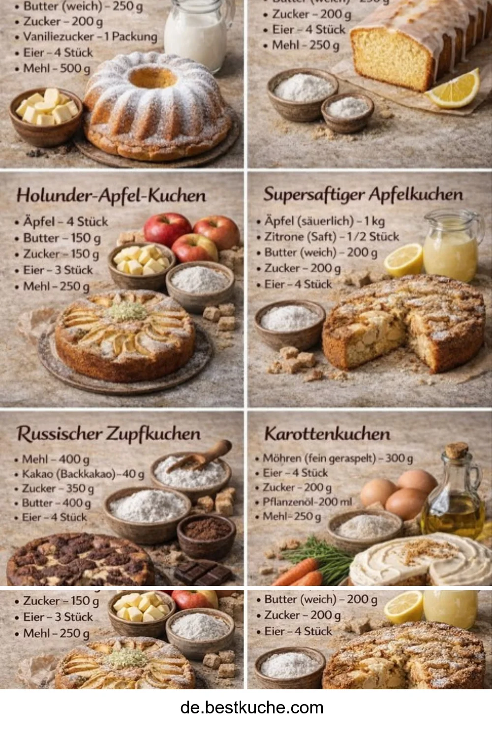 Saftiger Rührkuchen nach Omas Art auf einem Kuchenständer