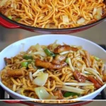 Saftige chinesische Nudeln, schnell und lecker zubereitet mit frischen Zutaten