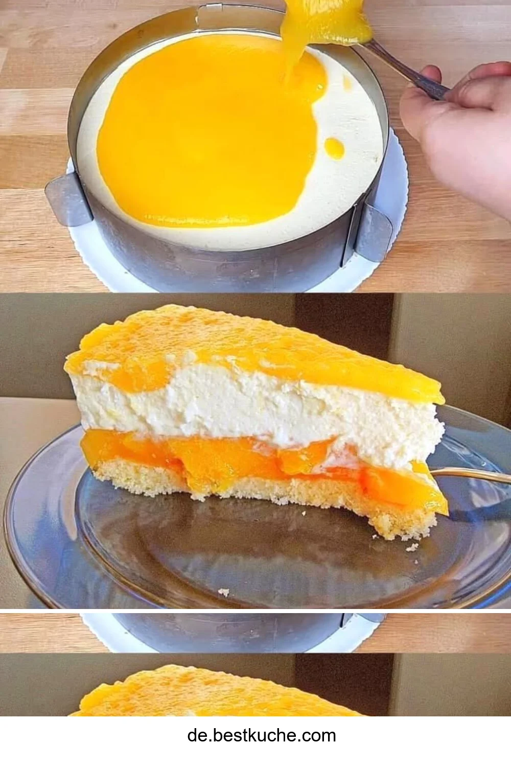 Saftige Pfirsich-Maracuja Torte für Sommerfeiern