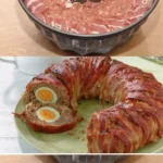 Saftiger Hackbraten mit Überraschung für Familienessen
