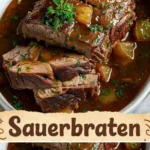 Sauerbraten wie bei Oma, traditionelles deutsches Rezept für festliche Gerichte