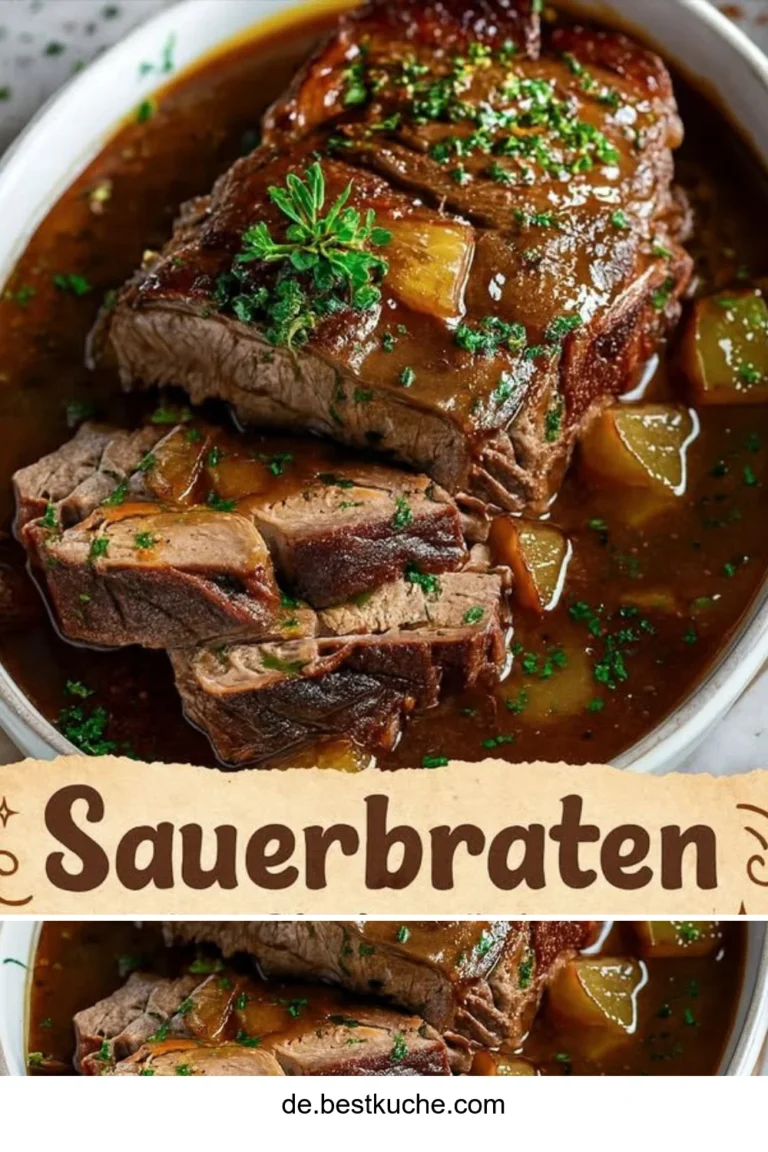 Sauerbraten wie bei Oma, traditionelles deutsches Rezept für festliche Gerichte
