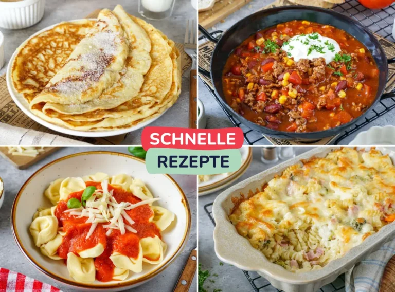 Schnelle Rezepte in 10 Minuten, einfache No-Bake Kuchen & günstige Abendessen