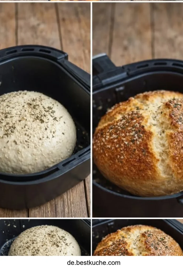 Schnelles Airfryer-Brot mit knuspriger Kruste und fluffigem Inneren