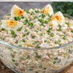 Leckerer Thunfischsalat mit Joghurt als gesunde Mahlzeit