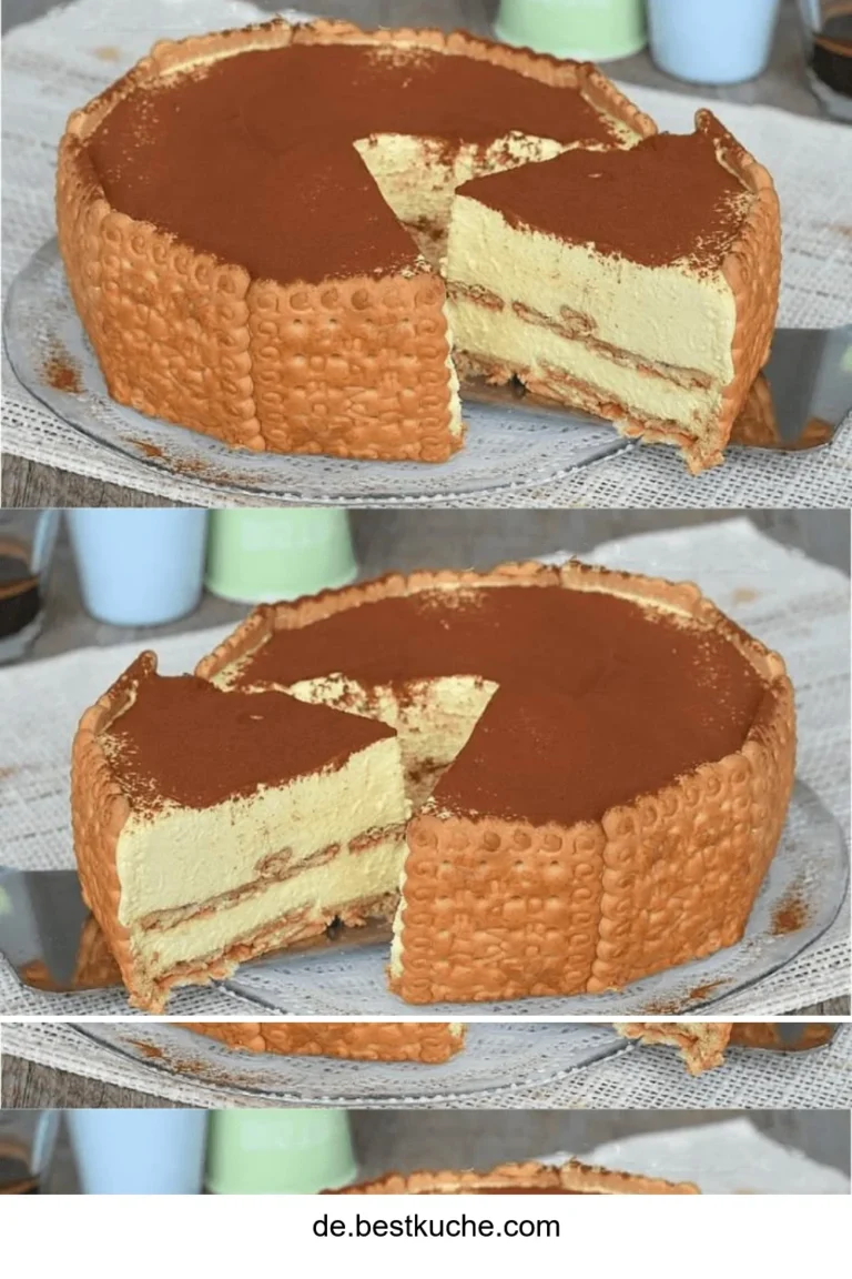 Tiramisu Käsekuchen mit Schokoladendekor und Kaffee-Aromen