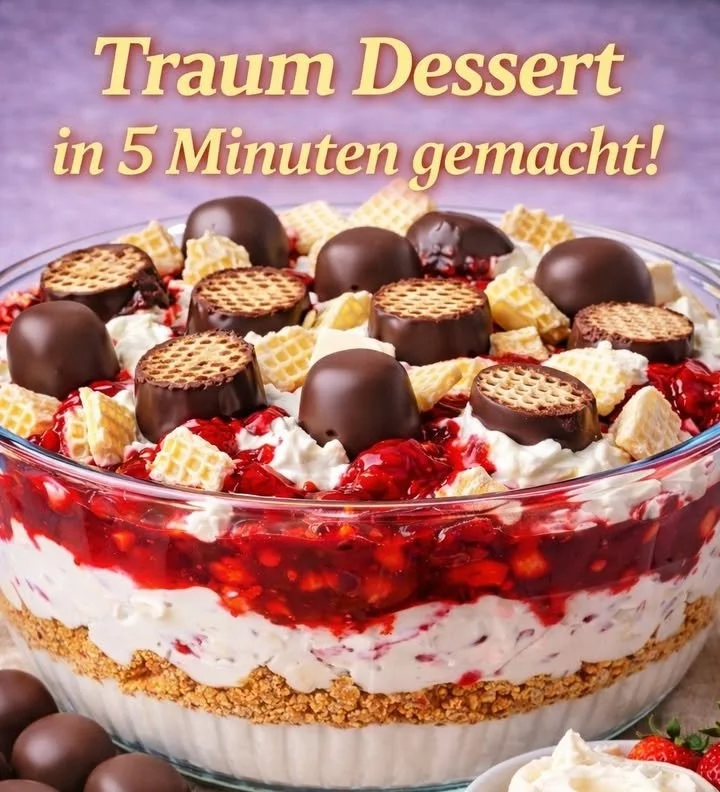 Schnelles Rezept für ein Traum Dessert in nur 5 Minuten.