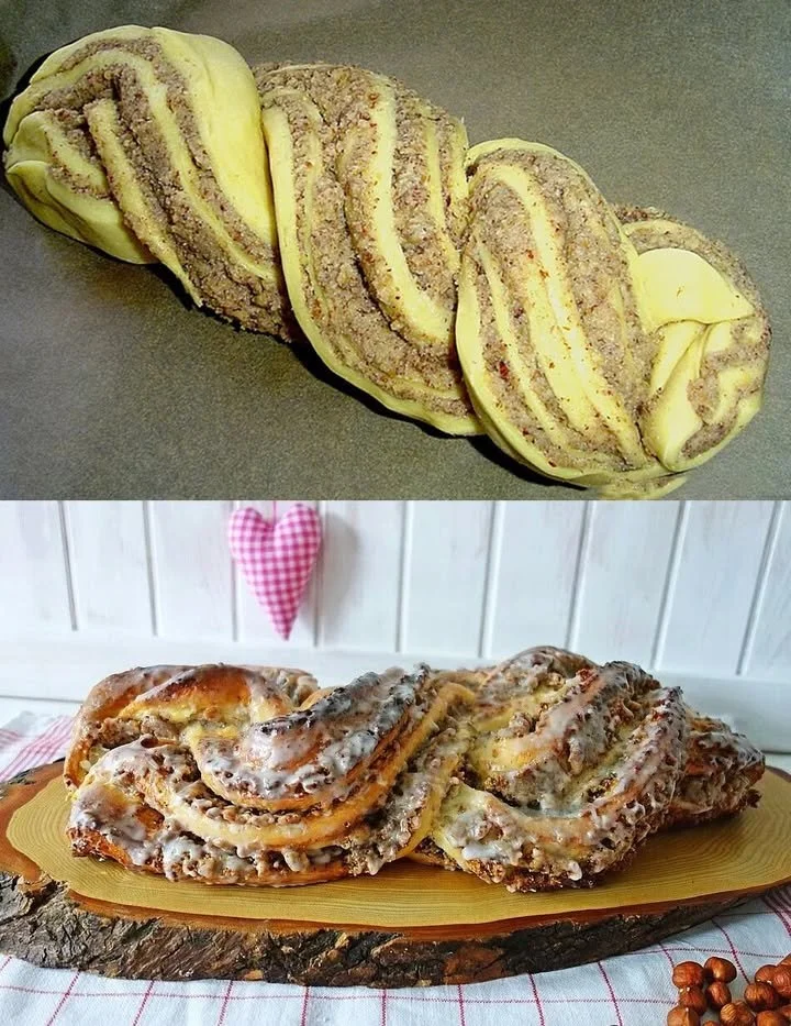 Uromas Nusszopf, ein traditionelles Gebäck mit Nüssen