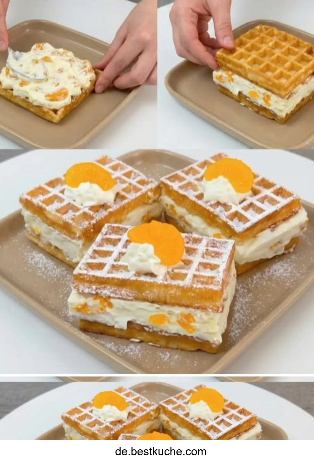 Waffelkuchen ohne Backen - leckeres Rezept für ein schnelles Dessert