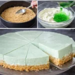 Waldmeister Torte ohne Backen mit Philadelphia-Füllung