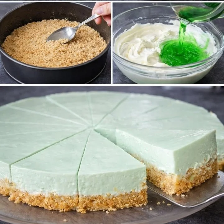 Waldmeister Torte ohne Backen mit Philadelphia-Füllung