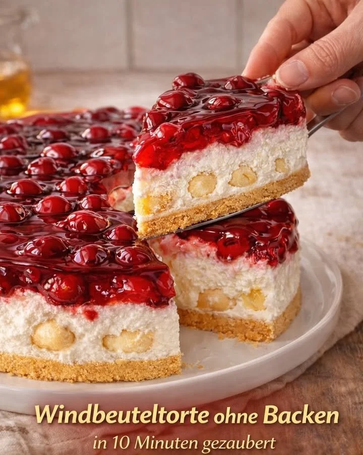 Windbeuteltorte ohne Backen – leckeres Rezept für ein schnelles Dessert