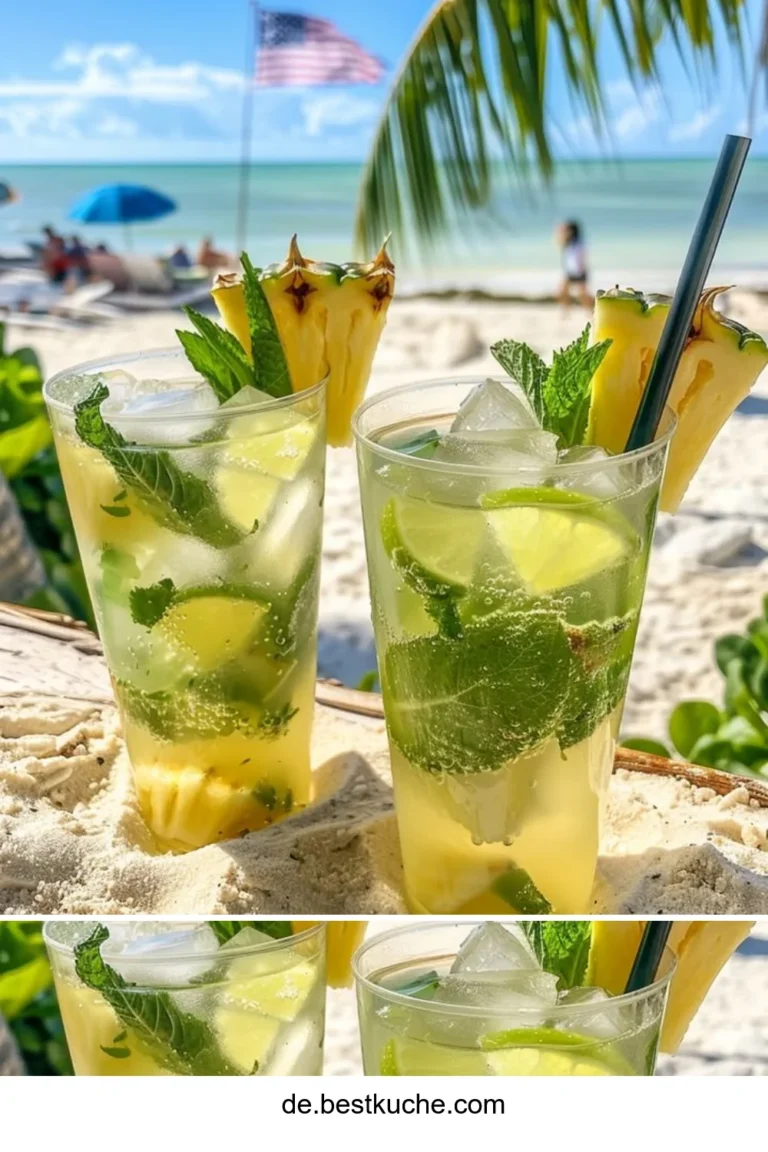 Wodka Gorbatschow mit tropischer Ananas und Minze für erfrischende Cocktails
