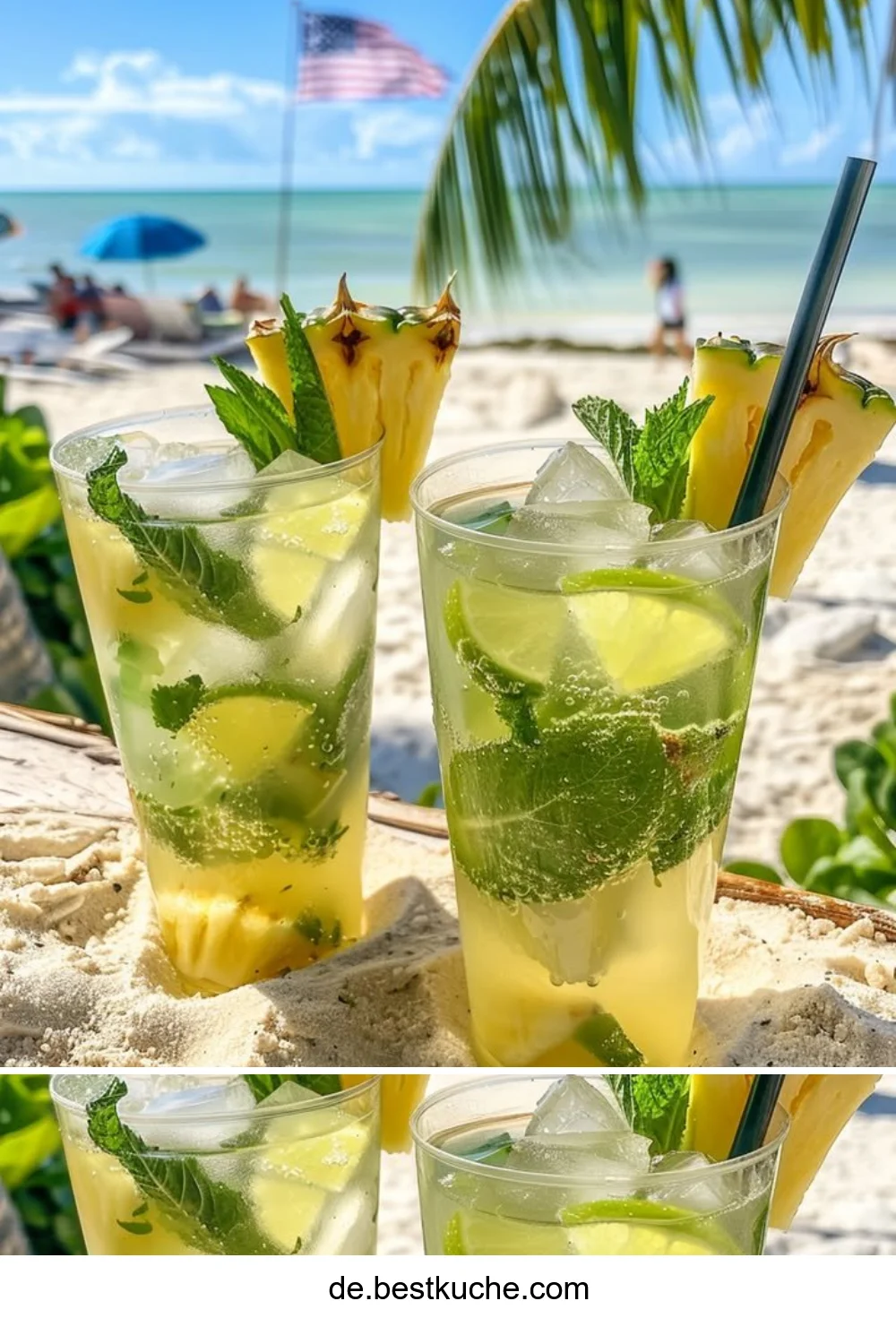 Wodka Gorbatschow mit tropischer Ananas und Minze für erfrischende Cocktails