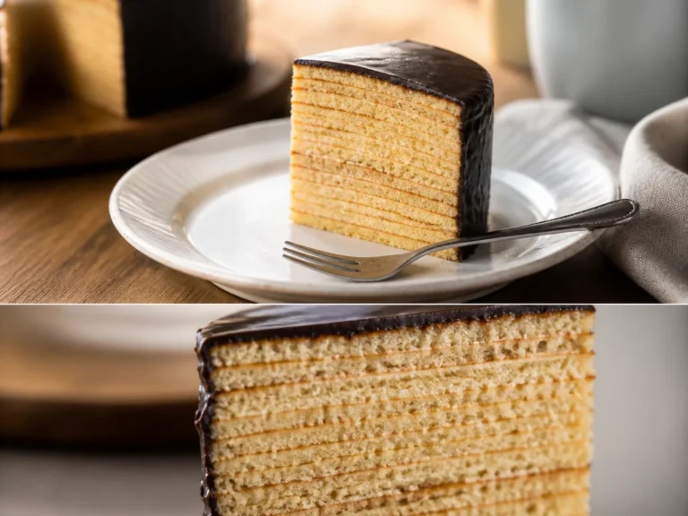 Delizioso Baumkuchen, ein traditioneller deutscher Ringkuchen mit mehreren Schichten.