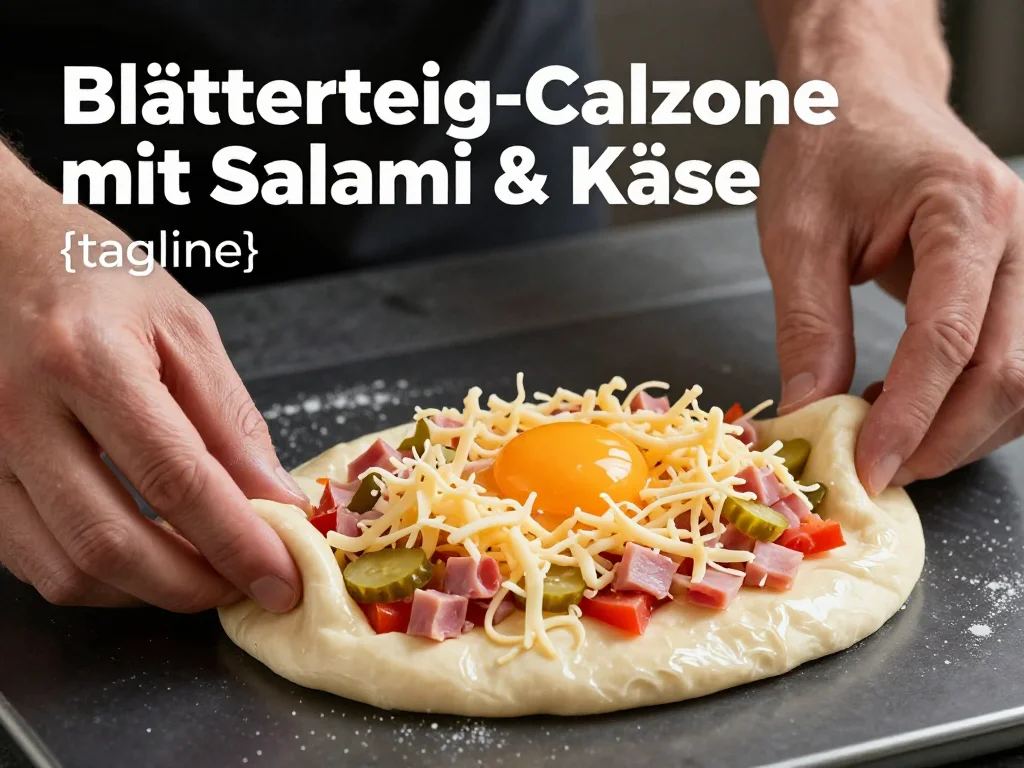 Blätterteig-Calzone mit Salami & Käse