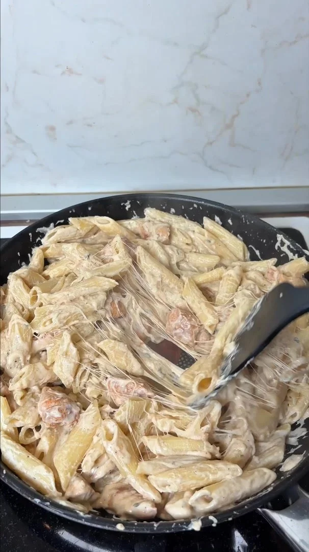 Cremige Knoblauch-Hahnchen Pasta