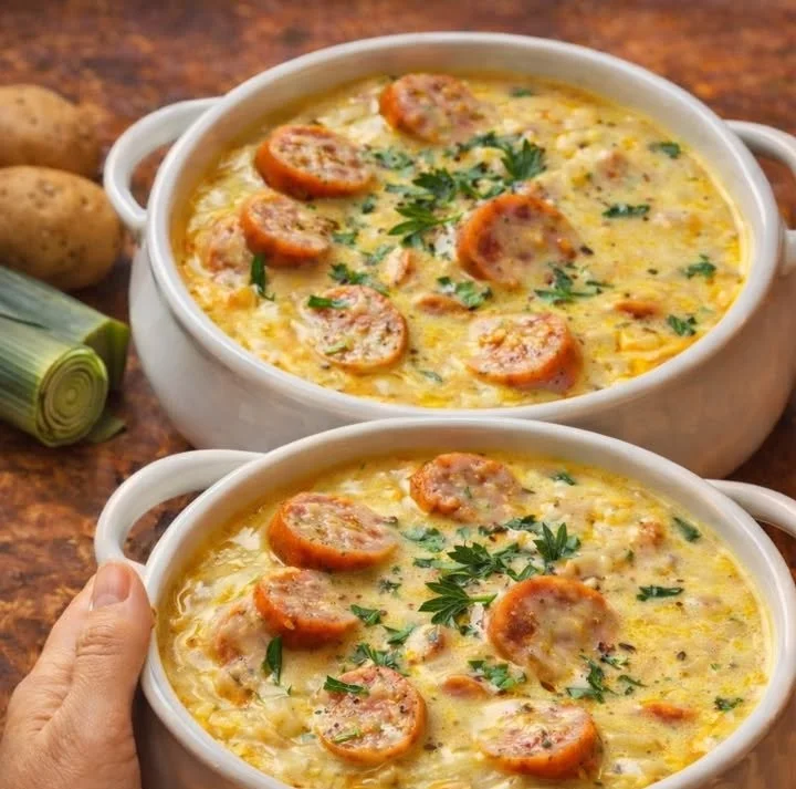 Cremige Kartoffelsuppe, einfach zuzubereiten mit frischen Zutaten.