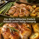 Blech-Hähnchen, saftig und knusprig, einfaches Rezept für ein schnelles Abendessen