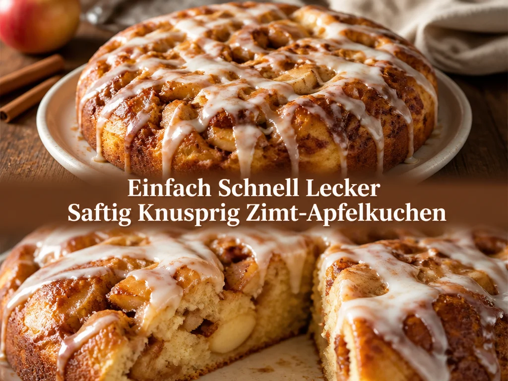 Saftiger Zimtschnecken-Apfelkuchen