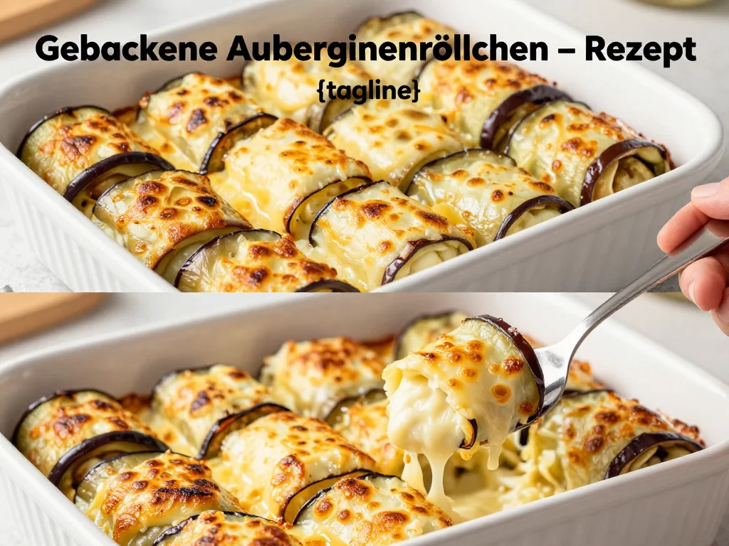 Gebackene Auberginenröllchen – Rezept