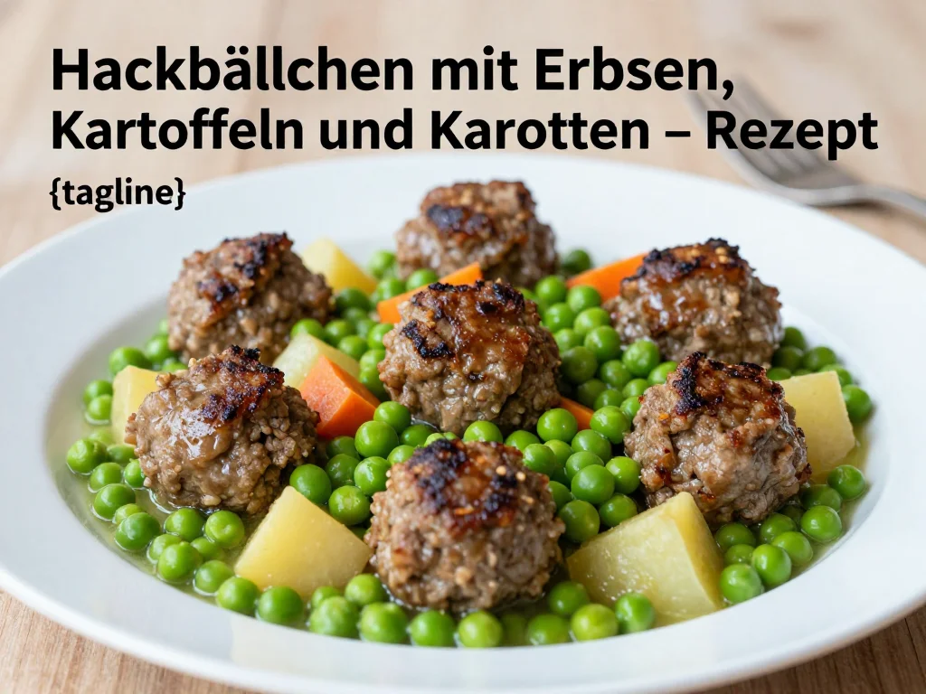 Hackb&auml;llchen mit Erbsen, Kartoffeln und Karotten &ndash; Rezept