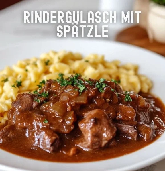 Rindergulasch mit Spätzle