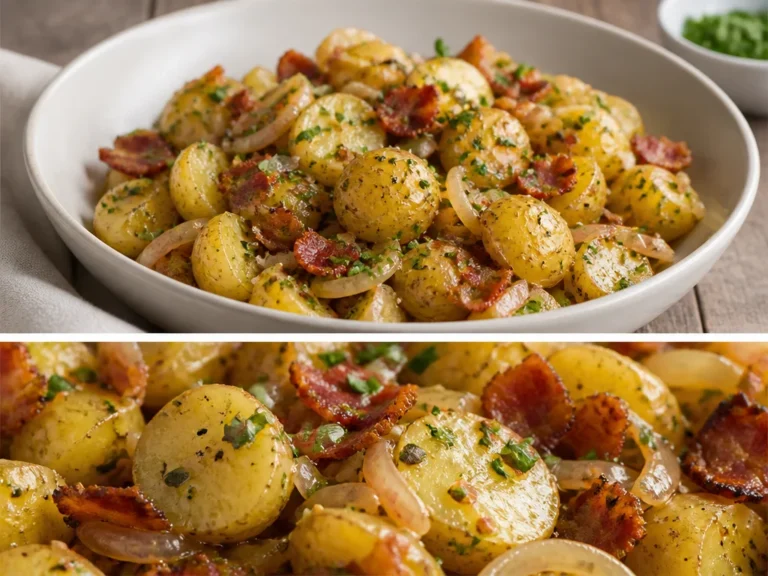Klassischer deutscher Kartoffelsalat mit Zutaten und Zubereitung im Detail